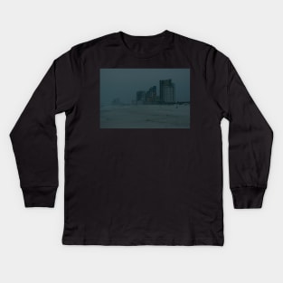 the beach at night Kids Long Sleeve T-Shirt